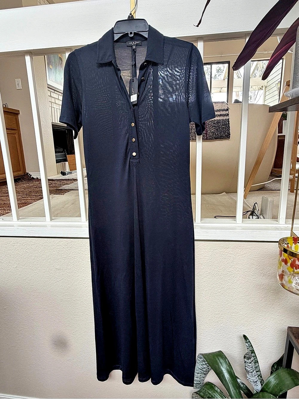 Rag & Bone Rower Polo Maxi Dress Salute salute/deep navy.